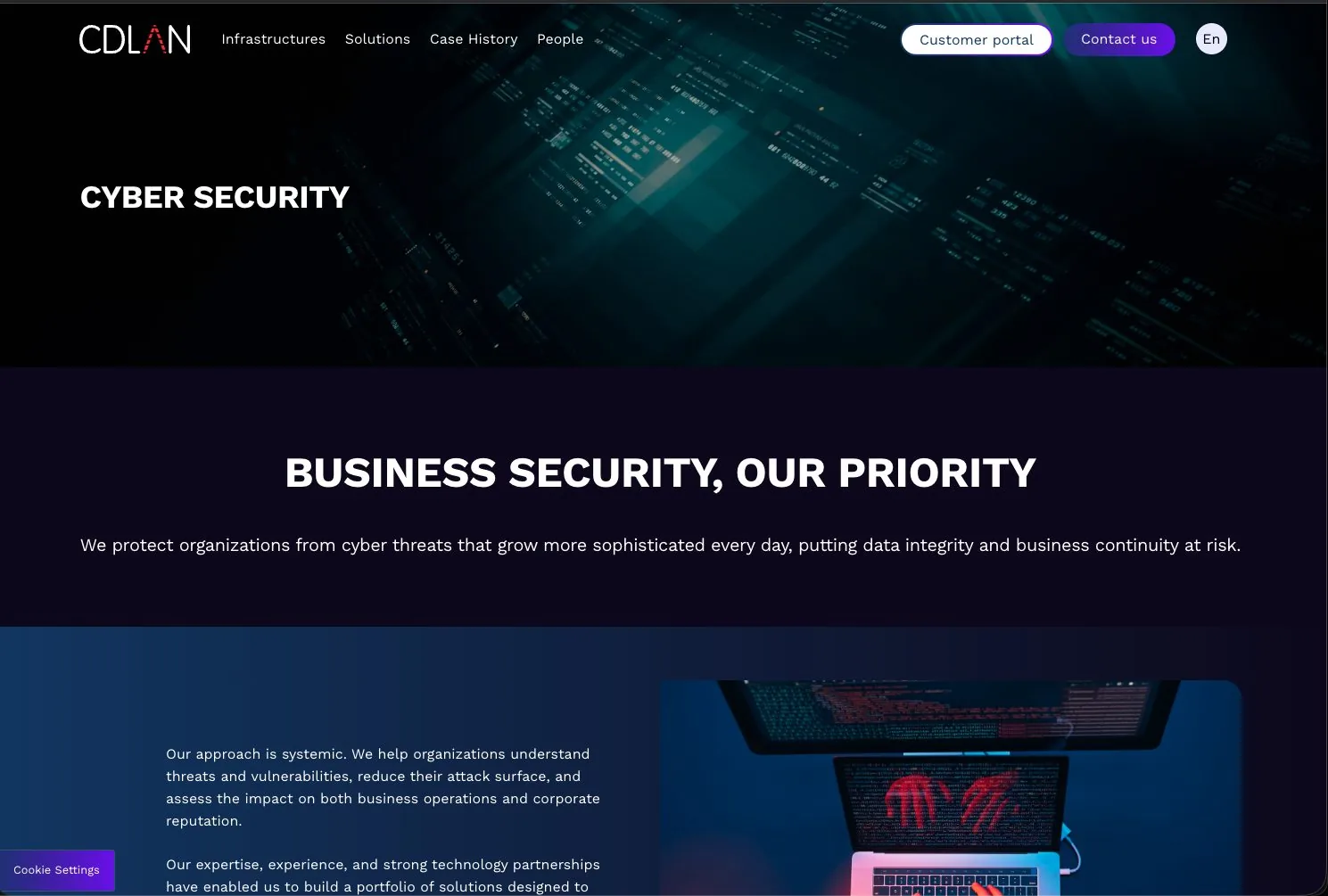 CDLAN data centre page