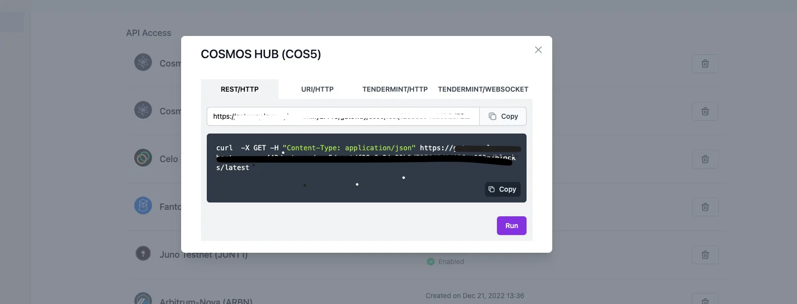 Chain endpoints